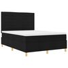 vidaXL Boxspringbett mit Matratze Schwarz 140 x 190 cm Stoff