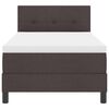 vidaXL Boxspringbett mit Matratze Dunkelbraun 90 x 190 cm Stoff