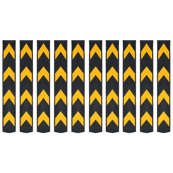 vidaXL Reflektierende Ecksch&uuml;tzer 10 St&uuml;ck Gummi 80 cm