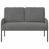 vidaXL Sofas mit Kissen 110cm Dunkelgrau Sperrholz