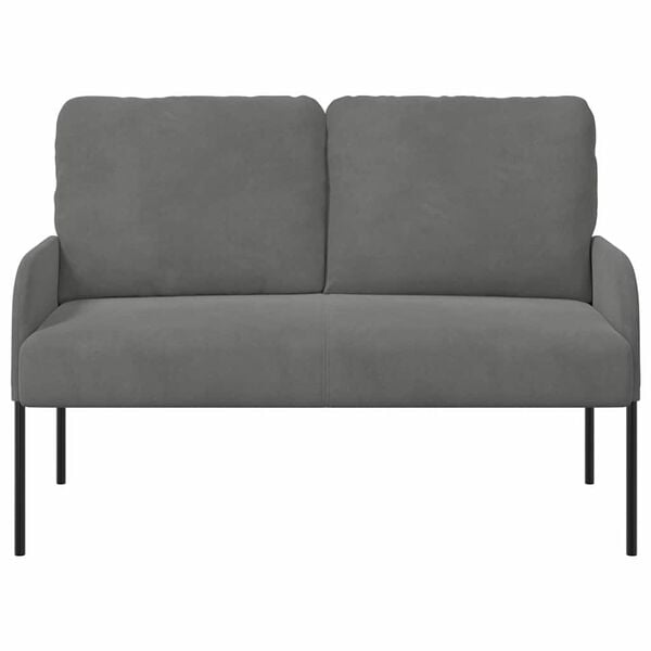 vidaXL Sofas mit Kissen 110cm Dunkelgrau Sperrholz
