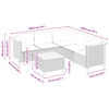 vidaXL 6-tlg. Garten-Sofagarnitur mit Kissen Grau Poly Rattan