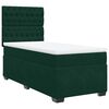 vidaXL Boxspringbett mit Matratze Dunkelgr&uuml;n 100x200 cm Samt