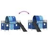 vidaXL Kinder-Etagenbett Schwarz und Blau 79,5 x 200 cm Metall