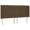 vidaXL Kopfteil mit Ohren Dunkelbraun 163x16x118/128 cm Stoff