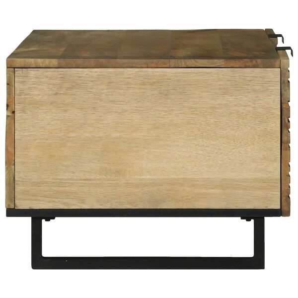 vidaXL Couchtisch Braun und Schwarz 100 x 54 x 40 cm Massivholz Akazie