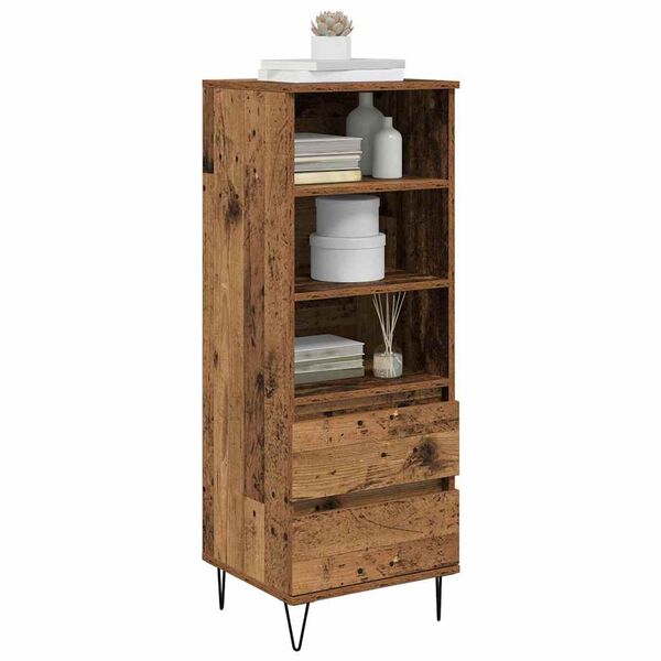vidaXL Highboard mit Schubladen Altholz 40 x 36 x 110 cm Holzwerkstoff