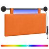 vidaXL H&auml;ngendes Kopfteil Mit LED Licht Orange Cordstoff