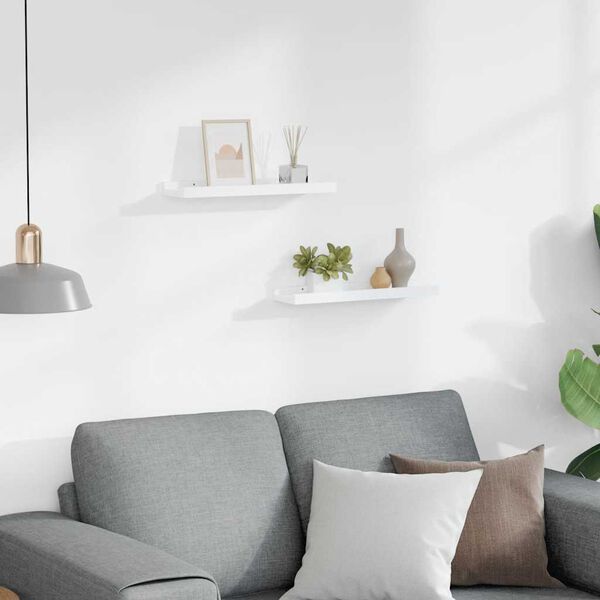 vidaXL Bilderleisten 2 Stk. Wei&szlig; 40x9x3 cm MDF