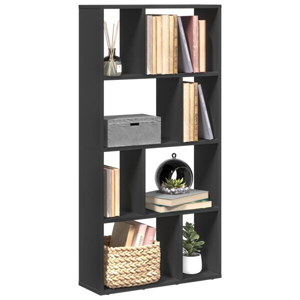 vidaXL B&uuml;cherregal Schwarz 60x20x120 cm Holzwerkstoff