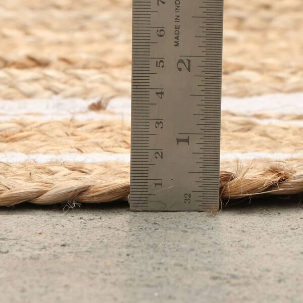 Dutch Lifestyle Teppich Jaipur Classic 150 cm Rund Natur und Creme