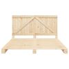 vidaXL Massivholzbett mit Kopfteil 200x200 cm Kiefer