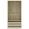 vidaXL Kleiderschrank Sonoma-Eiche 100x50x200 cm Holzwerkstoff