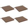 vidaXL 4-teilige Sitzkissen SOEST 4 stk. 100 % Polyester Taupe
