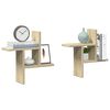 vidaXL Wandregale 2 Stk. Sonoma-Eiche 38x12x38 cm Holzwerkstoff