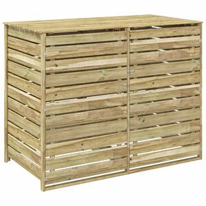 vidaXL M&uuml;lltonnenbox f&uuml;r 2 Beh&auml;lter 240 L Impr&auml;gniertes Kiefernholz
