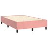 vidaXL Boxspringbett mit Matratze & LED Rosa 120x200 cm Samt