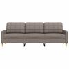 vidaXL 3-Sitzer-Sofa Taupe 210 cm Stoff