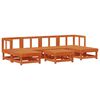 vidaXL Garten-Lounge-Set 7 pcs Wachsbraun Massives Kiefernholz