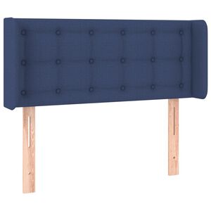 vidaXL Kopfteil mit Ohren Blau 83x16x78/88 cm Stoff
