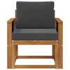vidaXL Outdoor-Sofa Massives Akazienholz und Polyester Natur