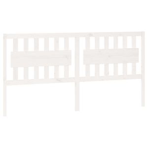 vidaXL Bett-Kopfteil Wei&szlig; 185,5x4x100 cm Massivholz Kiefer