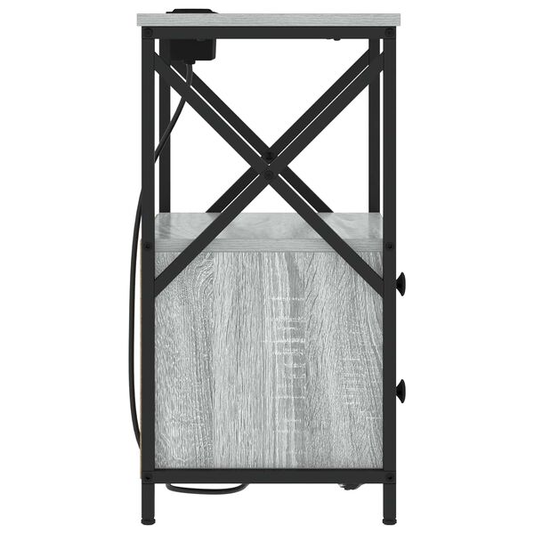 vidaXL Nachttisch 2 pcs Graues Sonoma 40 x 31 x 60 cm Holzwerkstoff