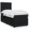 vidaXL Boxspringbett mit Matratze Schwarz 90x200 cm Samt