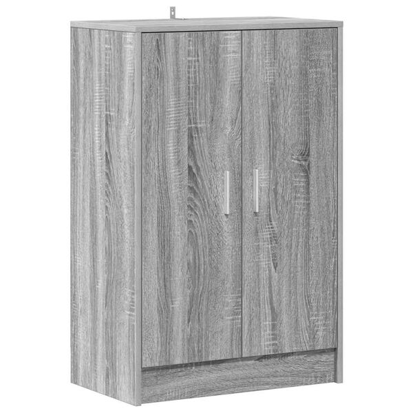 vidaXL Schuhschrank Grau Sonoma 60x35x92 cm Holzwerkstoff