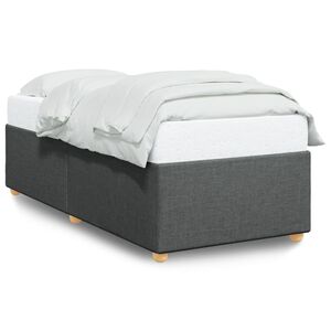 vidaXL Bettgestell ohne Matratze Dunkelgrau 90x190 cm Stoff