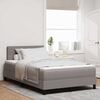 vidaXL Boxspringbett mit Matratze mit LED Taupe 120 x 190 cm Stoff