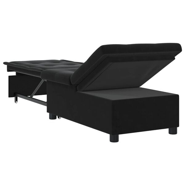 vidaXL Schlafsofa Schwarz 194 x 67 x 82 cm Samt