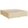 vidaXL Boxspringbett mit Matratze Creme 200x200 cm Stoff