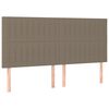 vidaXL Kopfteil Taupe 180x5x118/128 cm Stoff