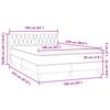 vidaXL Boxspringbett mit Matratze Rosa 160x220 cm Samt
