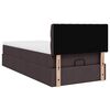 vidaXL Ottoman-Bett mit Matratze & LEDs Dunkelbraun 80x200 cm Stoff