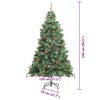vidaXL K&uuml;nstlicher Weihnachtsbaum Gr&uuml;n 240 cm PVC und Metall