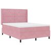 vidaXL Boxspringbett mit Kopfteil Rosa 160 x 200 cm Samt