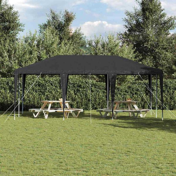 vidaXL Party-Zelt Anthrazit 600 x 400 x 266 cm Polyethylen und Stahl