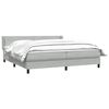 vidaXL Boxspringbett mit Matratze Hellgrau 180x210 cm Samt