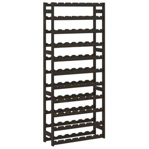 vidaXL Weinregal f&uuml;r 77 Flaschen Schwarz Massivholz Kiefer