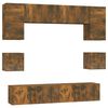 vidaXL 8-tlg. TV-Schrank-Set R&auml;uchereiche Holzwerkstoff