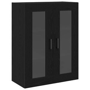 vidaXL Wandschrank Wandmontiert Schwarz Eichen-Optik 69,5 x 34 x 90 cm