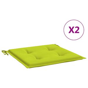 vidaXL Gartenstuhl-Kissen 2 Stk. Knallgr&uuml;n 40x40x4 cm Oxford-Gewebe