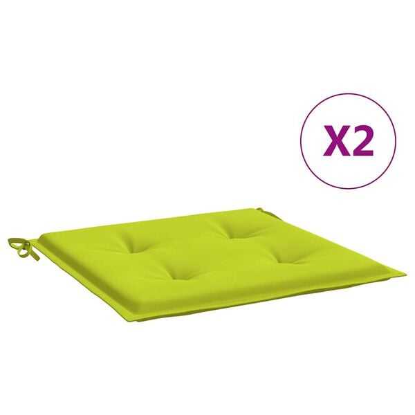 vidaXL Gartenstuhl-Kissen 2 Stk. Knallgrün 40x40x4 cm Oxford-Gewebe