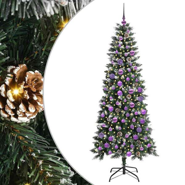 vidaXL K&uuml;nstlicher Weihnachtsbaum mit 300 LEDs mit St&auml;nder Gr&uuml;n 180 cm