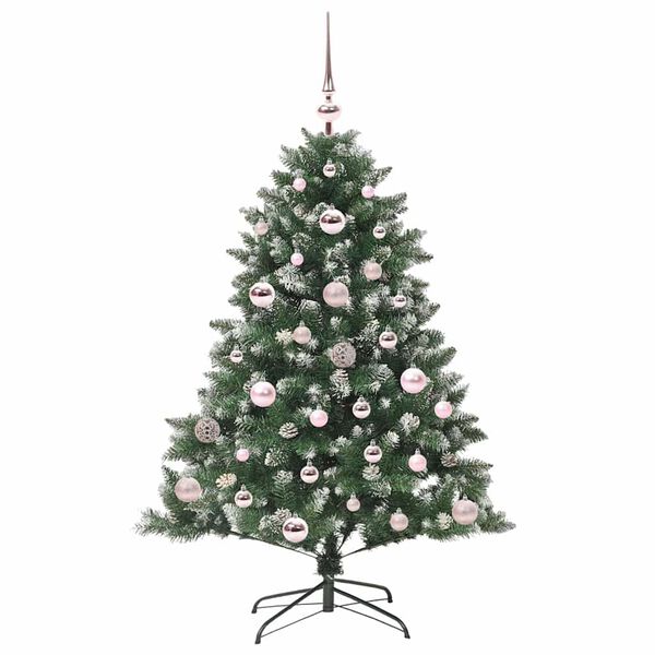 vidaXL K&uuml;nstlicher Weihnachtsbaum mit 150 LEDs mit St&auml;nder Gr&uuml;n 120 cm