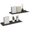 vidaXL Schwebendes Regal 2 pcs Schwarz 60 x 18 x 2,5 cm Stahl
