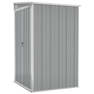 vidaXL Anbauschuppen Grau 118x100x178 cm Verzinkter Stahl