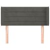 vidaXL Kopfteil mit Ohren Dunkelgrau 93x16x78/88 cm Samt